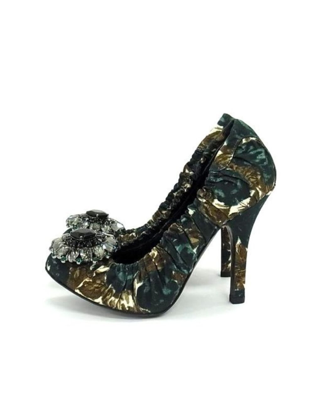Dolce & Gabbana Canvas Pumps Shoes Green - Picture 3 of 6